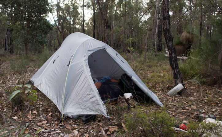 Camp o'clock.  The Big Agnes Flycreek Platinum 2 is for the Canning Stock Route trip in a few weeks - it did have to be vetted though.